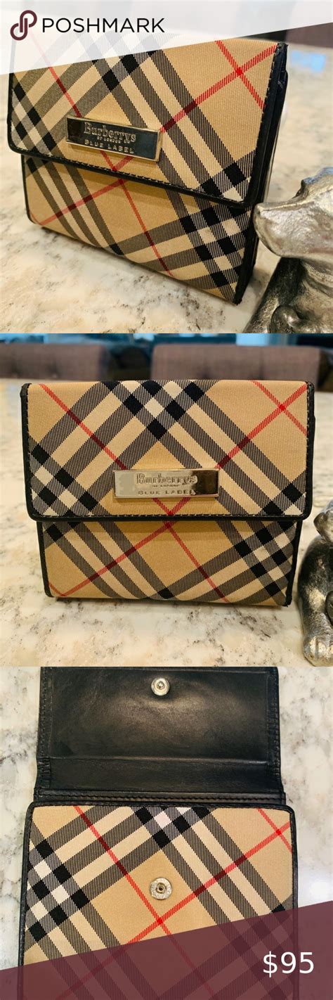 burberry black label wallet blue red|burberry wallet sale outlet.